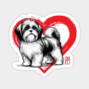 I Love My Shih Tzur - I Love my dog - Devoted dog Magnet