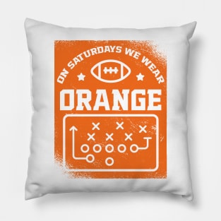 On Saturdays We Wear Orange // Vintage School Spirit // Go Orange Pillow