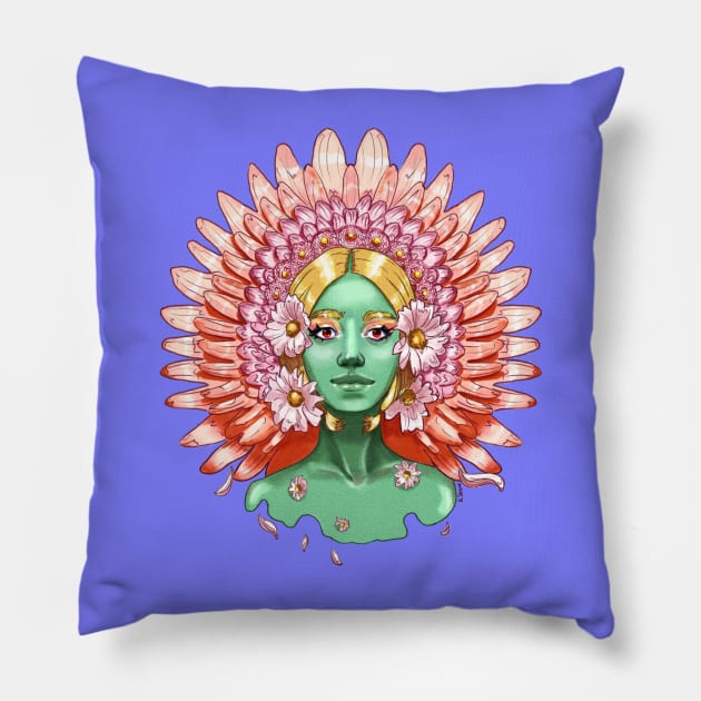 Daisy Girl Pillow by The Art Of Kimberlee Shaw