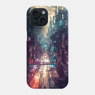 Futuristic japan cityscape Phone Case