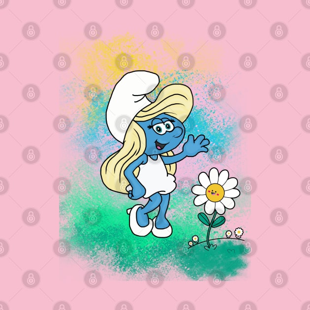 Smurfette Waving - Smurfs by By Diane Maclaine