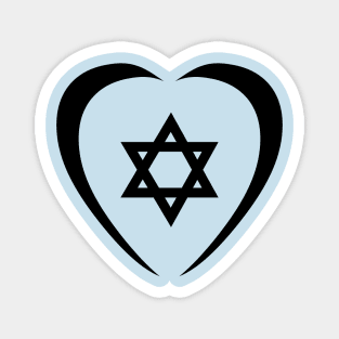 Jewish Heart Third Culture Series (Black) Magnet