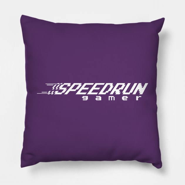 "SPEEDRUN Gamer" Pillow by MGleasonIllustration