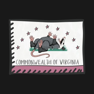 Funny Possum - Commonwealth of Virginia Flag T-Shirt