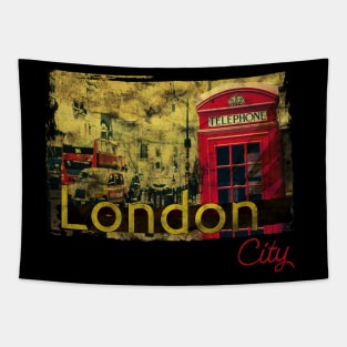 London City grunge design Tapestry