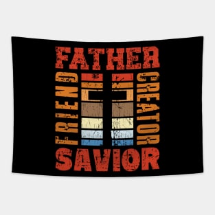 FATHER CREATOR SAVIOR FRIEND GRUNGE VINTAGE SUNSET Tapestry