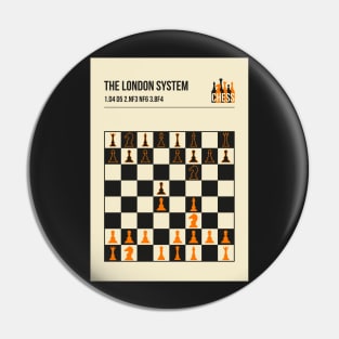 The London System Vintage Chess Opening Art Pin