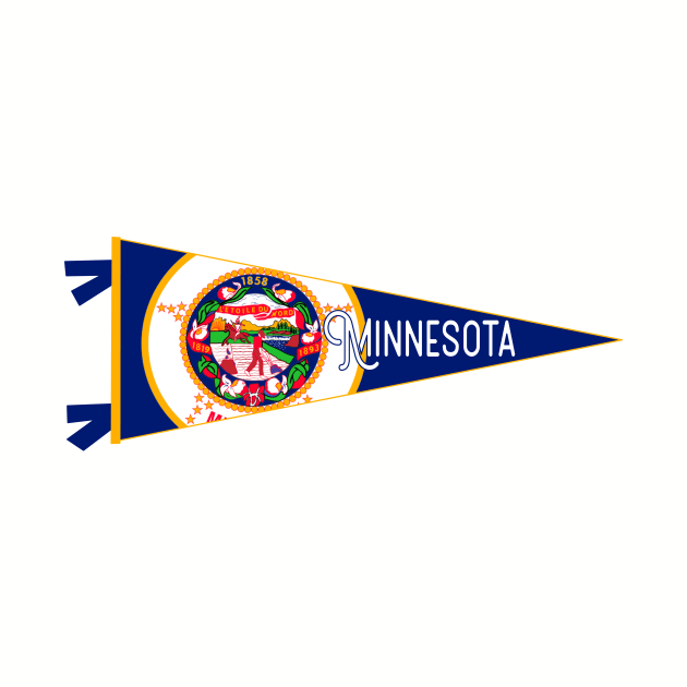 Minnesota Flag Pennant by zsonn