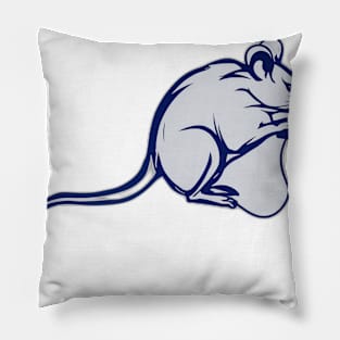 Mouse Royal Blue Shadow Silhouette Anime Style Collection No. 392 Pillow