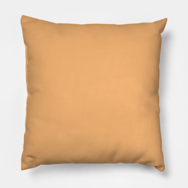 Mellow Apricot Solid Color Pillow by AmazingStuff