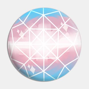 Trans Flag Gem Pin