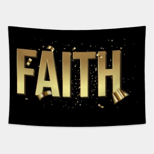 Faith with gold flakes Tapestry