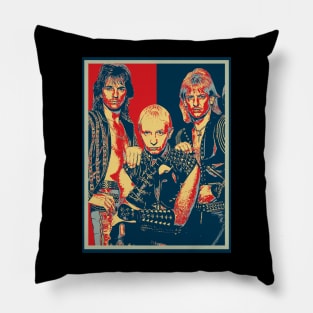 Metal Gods Elegance Judas Vintage Heavy Metal Couture Collection Pillow