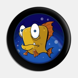 Funny fish with bubbles Pin