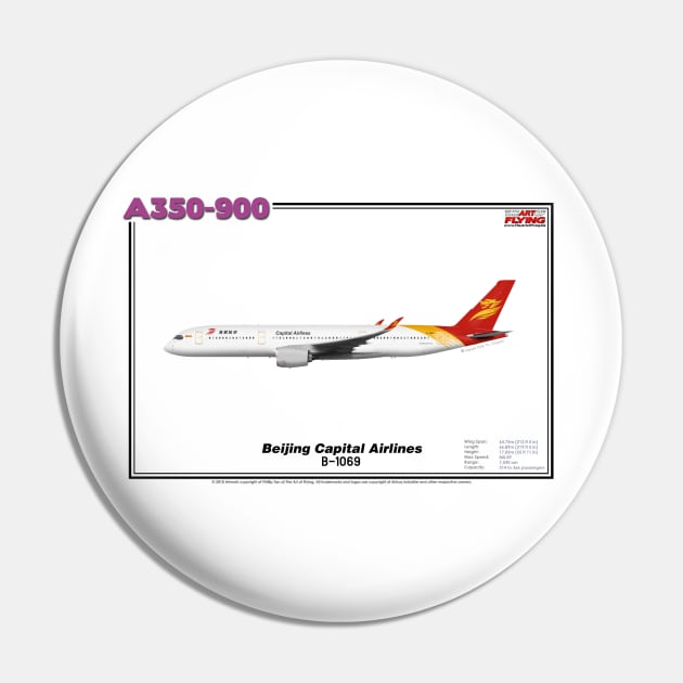 Airbus A350-900 - Beijing Capital Airlines (Art Print) Pin by TheArtofFlying