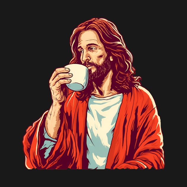 Christian Jesus Drinking Tea by dukito