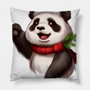 Cute Panda Drawing Pillow