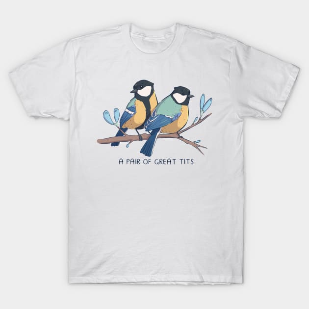 I love tits T-shirt Funny Gift for Birdwatching & Tit bird -  Portugal