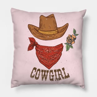 COWGIRL - HAT - SCARF Pillow