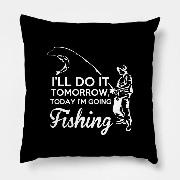 Fishing Today Pillow by mooby21