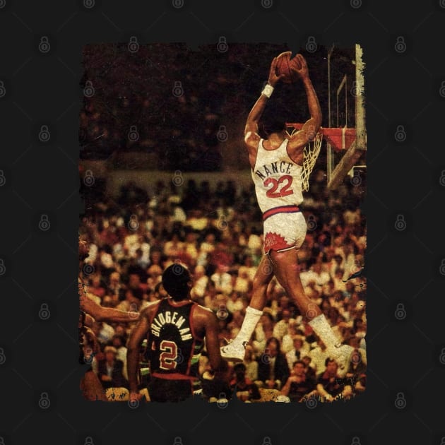 Larry Nance Getting His Head At The Rim For The Phoenix Suns In The 1980s by Wendyshopart