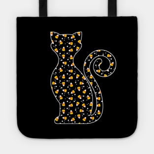 Halloween Candy Corn Cat Tote