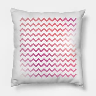 Chevron Stripes Pretty in Pink Gradient Pillow