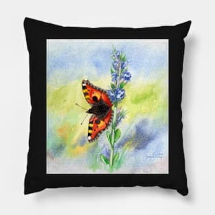 Small Tortoiseshell Butterfly Pillow