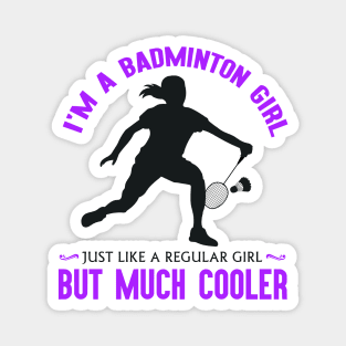 Badminton Girl Magnet