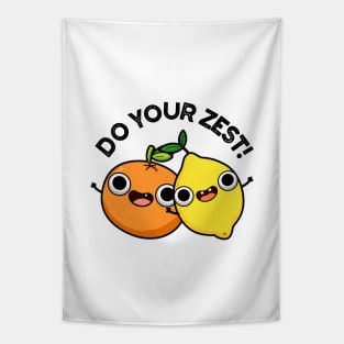 Do Your Zest Funny Citrus Fruit Pun Tapestry