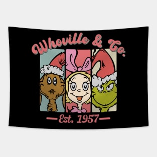 Whoville Christmas Design T-Shirt Tapestry