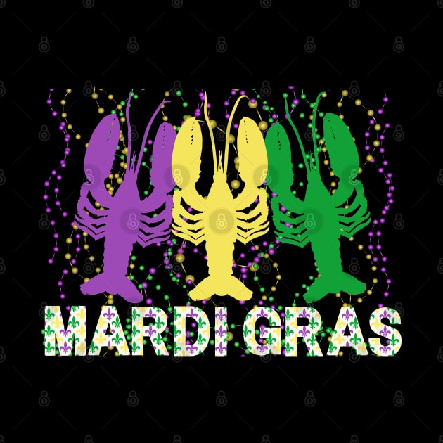 Mardi Gras Crawfish Mardi Gras Flag Colors by jackofdreams22