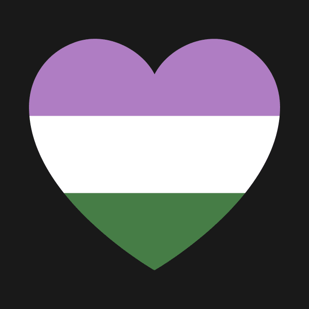 Gender Queer Flag Heart by Dog & Rooster