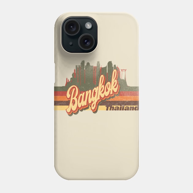 Retro Vintage Bangkok (distressed look) Phone Case by Happy as I travel