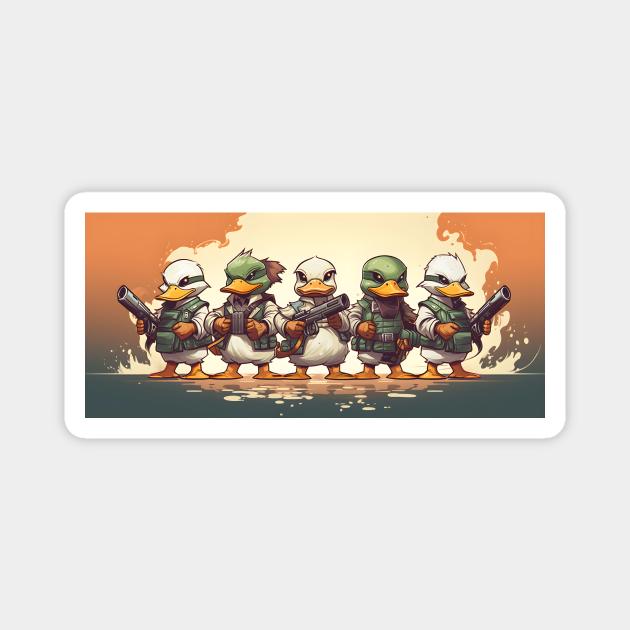 Soldier Squad Duck Magnet by HorseDriftKNS