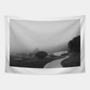 Black and white landscape Tapestry