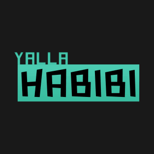 Yalla Habibi Arabic text T-Shirt