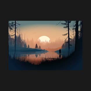 Rising Sun Over the Lake T-Shirt