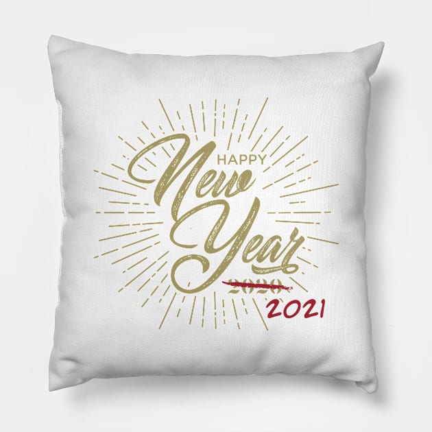 Happy New Year 2020/2021 Pillow by burlybot