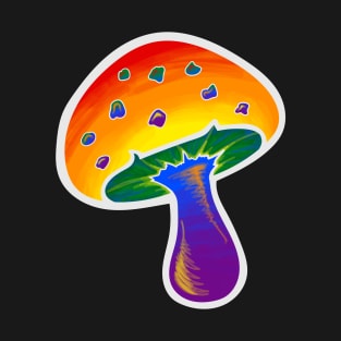 LGBTQIA Rainbow Pride Mushroom T-Shirt