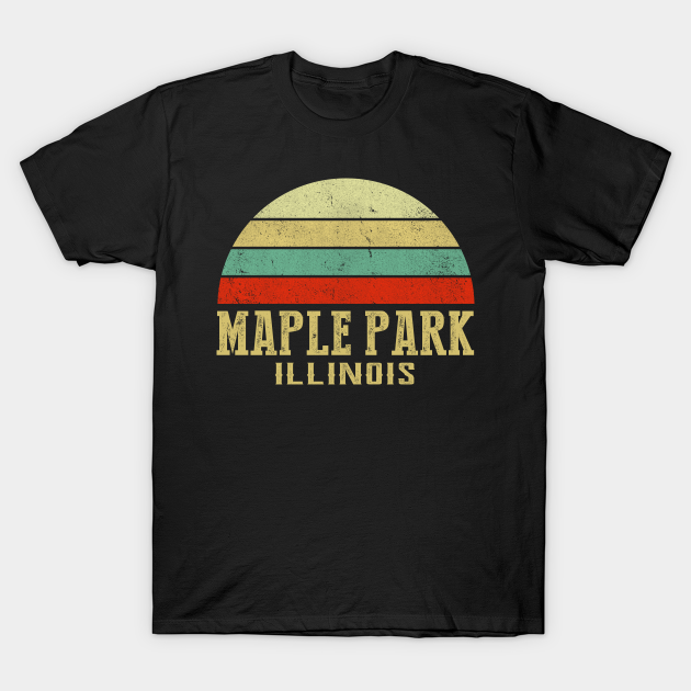 Discover MAPLE PARK ILLINOIS Vintage Retro Sunset - Maple Park Illinois - T-Shirt