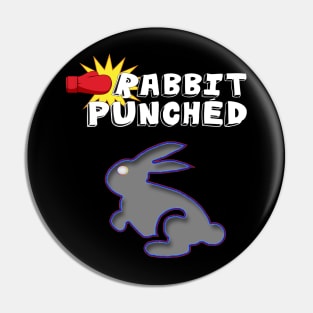 Neon Gray Rabbit of the Future With the shows title Pin