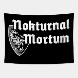 Nokturnal Mortu White Logo Tapestry