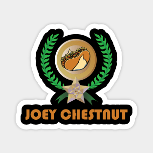 Indulge in Victory with the Iconic Joey Chestnut T-Shirt Print: A Celebration of Competitive Eating Excellence Magnet
