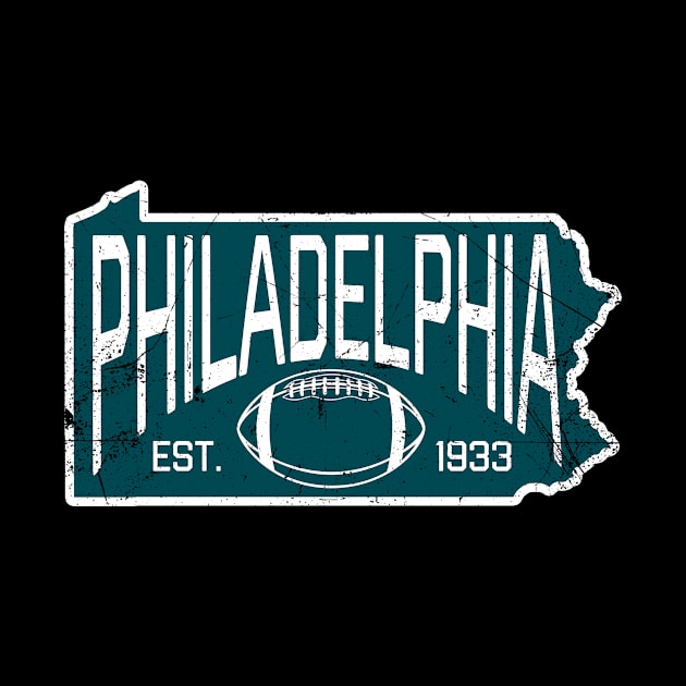 Philadelphia PA Football - Black by KFig21