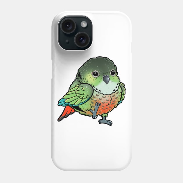 Cute Green Cheek Conure Phone Case by Holymayo Tee