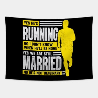 Marathon Running Runner's Wife Gift Tapestry