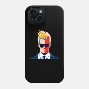 AI Max Headroom meets Johnny Bravo Phone Case