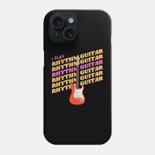 I Play Rhythm Guitar Fiesta Red Guitar Phone Case