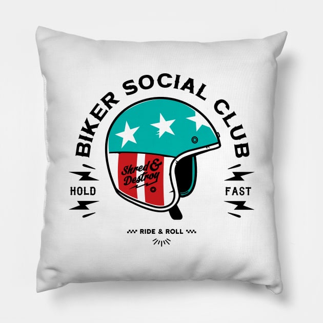 Biker Social Rules Pillow by ZOO RYDE